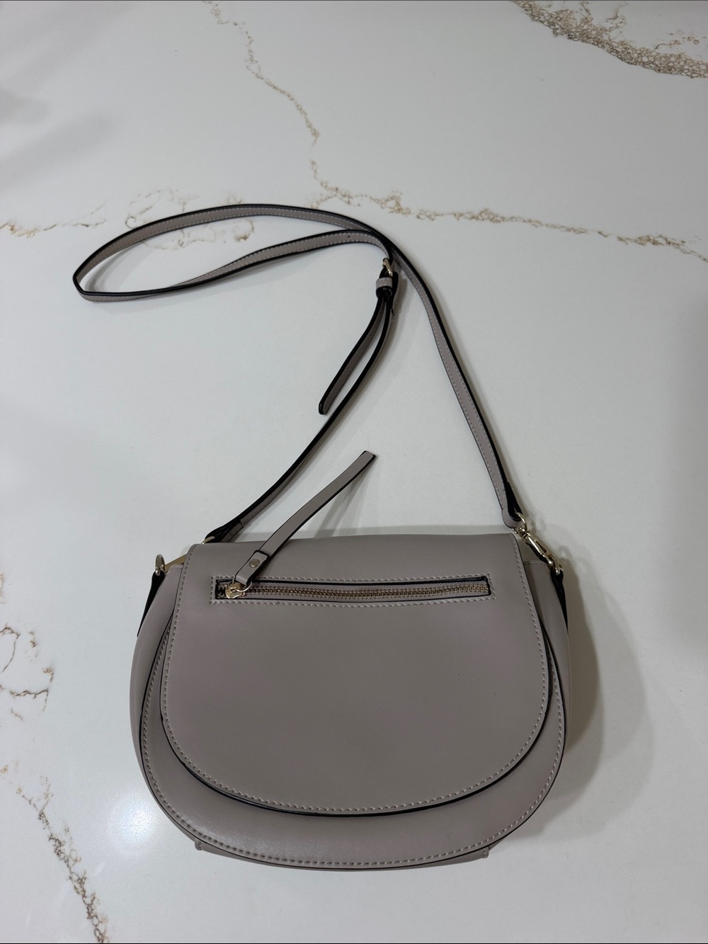 KC Jagger Light Gray Crossbody with Adjustable Strap Purse